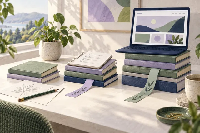 Illustration: Sketches, reviewed notes and a finished website represent stages of learning.